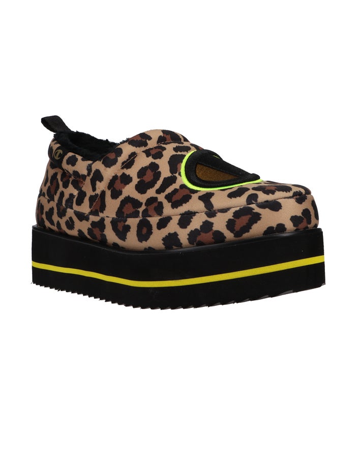 Champion Slippers Dames - Zwart/Geel - Hot Stuff Platform ( 613798-HEC )